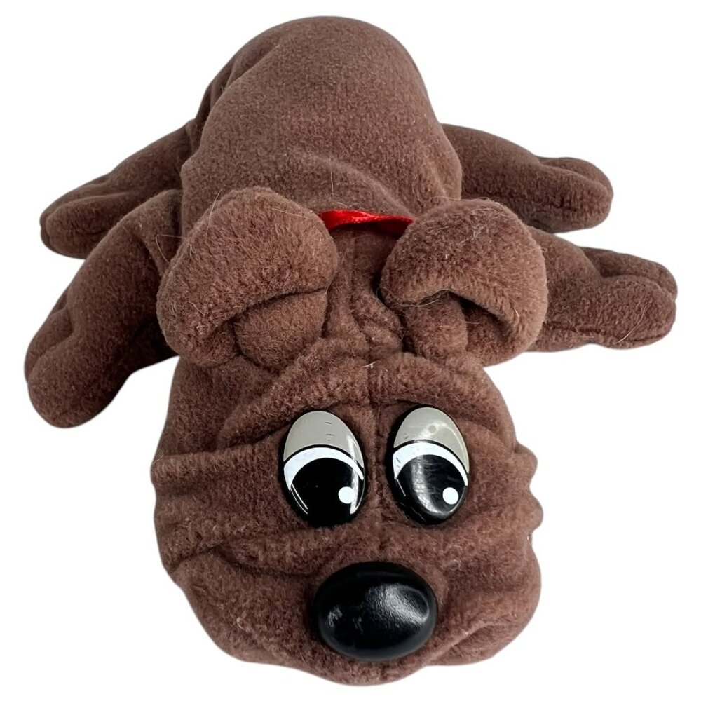 2 VTG Tonka Pound Puppies Plush Toys Gray Black Spots Brown Rumple Skins Newborn - Picture 6 of 11